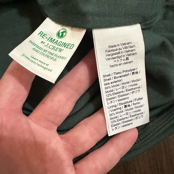 NWT J. Crew Green Pine Solid Open Back Velvet Bow FormKnit Long Sleeve Top Med - Picture 11 of 16